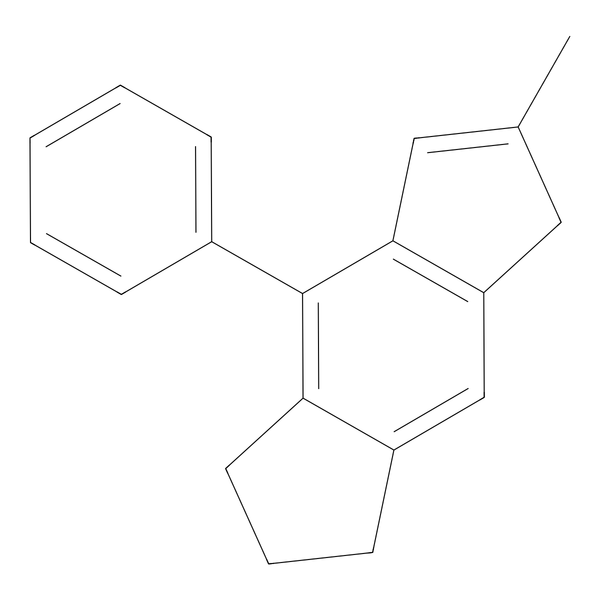 6-Methyl-8-phenyl-1,2,3,5-tetrahydro-s-indacene molecular structure, CAS 856413-75-7