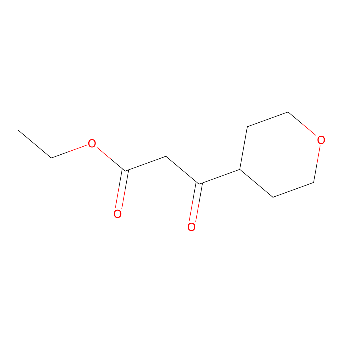 Ethyl 3-(oxan-4-yl)-3-oxopropanoate molecular structure, CAS 856414-68-1