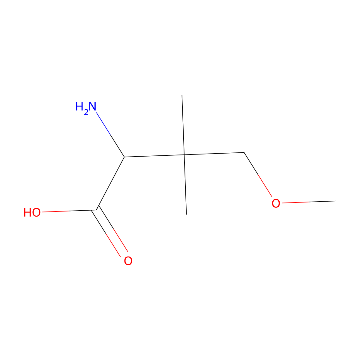 2-Amino-4-methoxy-3,3-dimethylbutanoic acid molecular structure, CAS 856418-01-4
