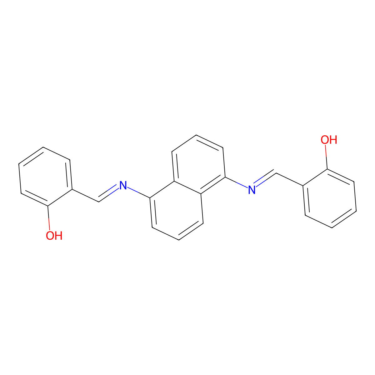 N,N'-bis-salicylidene-1,5-diaminonaphthalene molecular structure, CAS 85642-07-5