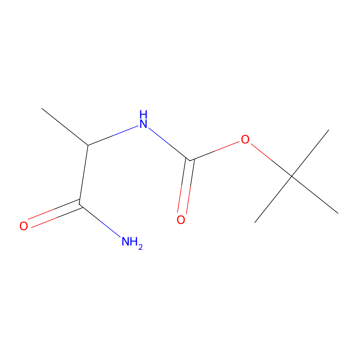 Boc-Ala-NH2 molecular structure, CAS 85642-13-3