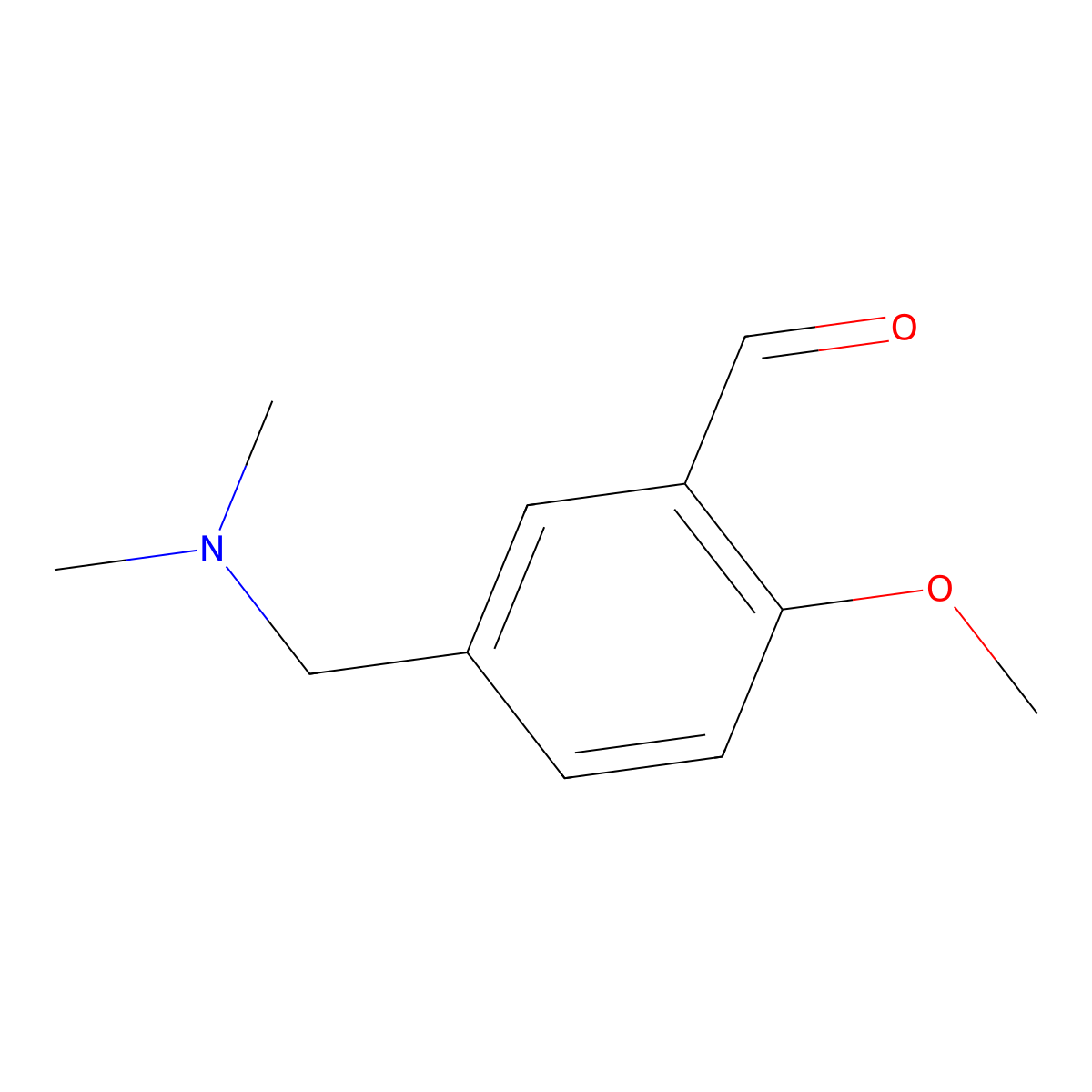 5-((Dimethylamino)methyl)-2-methoxybenzaldehyde molecular structure, CAS 856434-73-6