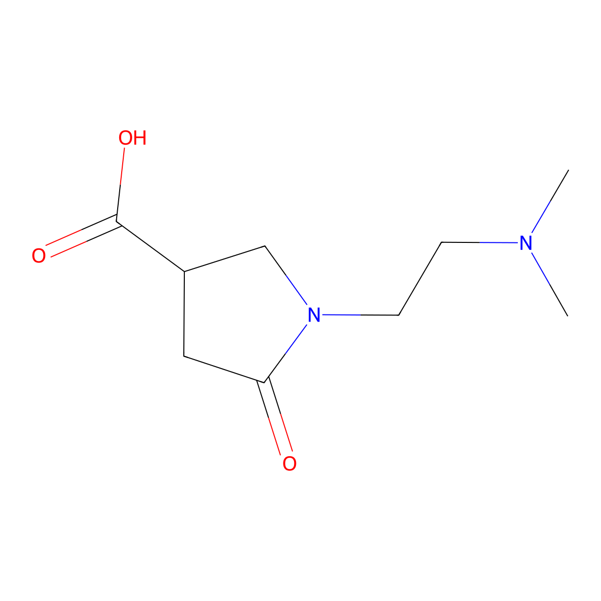 1-(2-(Dimethylamino)ethyl)-5-oxopyrrolidine-3-carboxylic acid molecular structure, CAS 856437-22-4