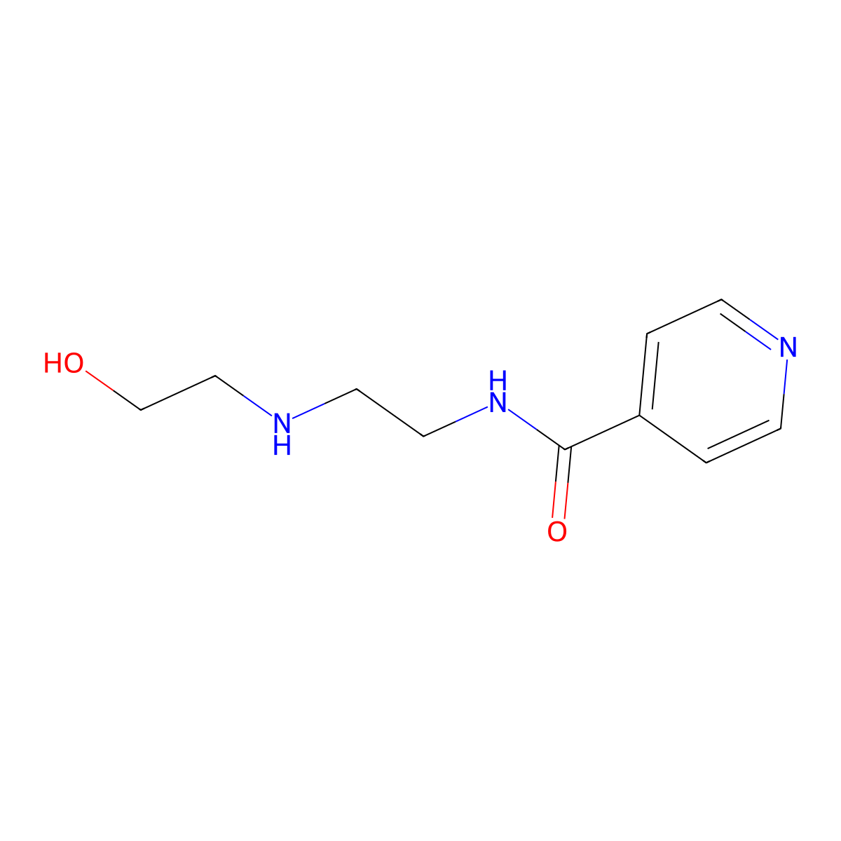 N-[2-(2-Hydroxy-ethylamino)-ethyl]-isonicotinamide molecular structure, CAS 856437-44-0