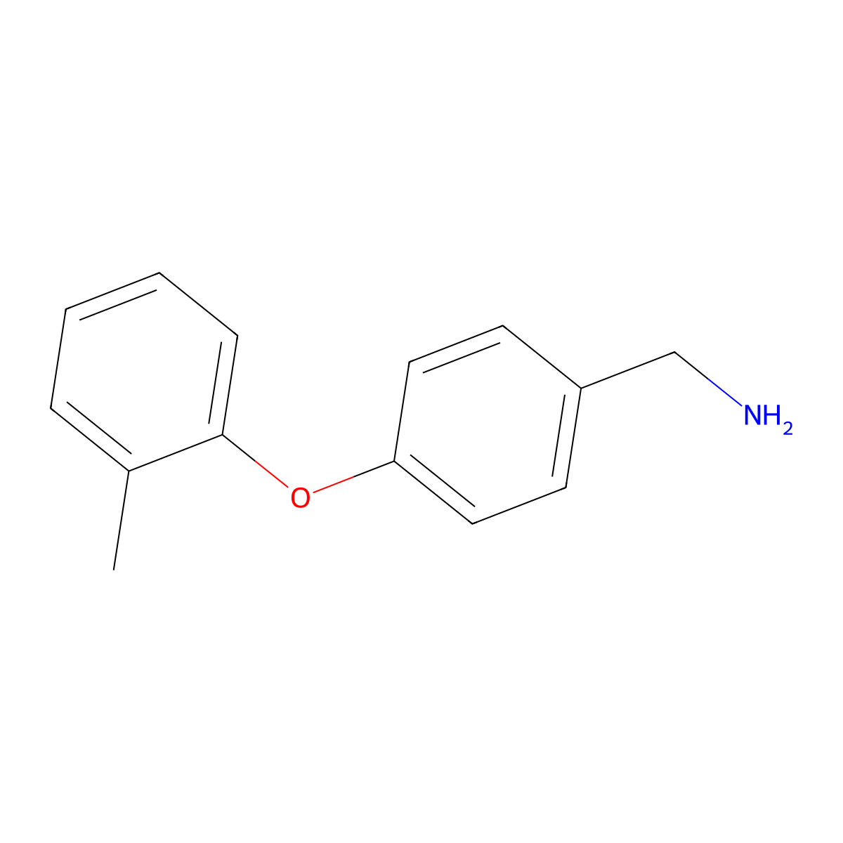 4-o-Tolyloxy-benzylamine molecular structure, CAS 856437-71-3
