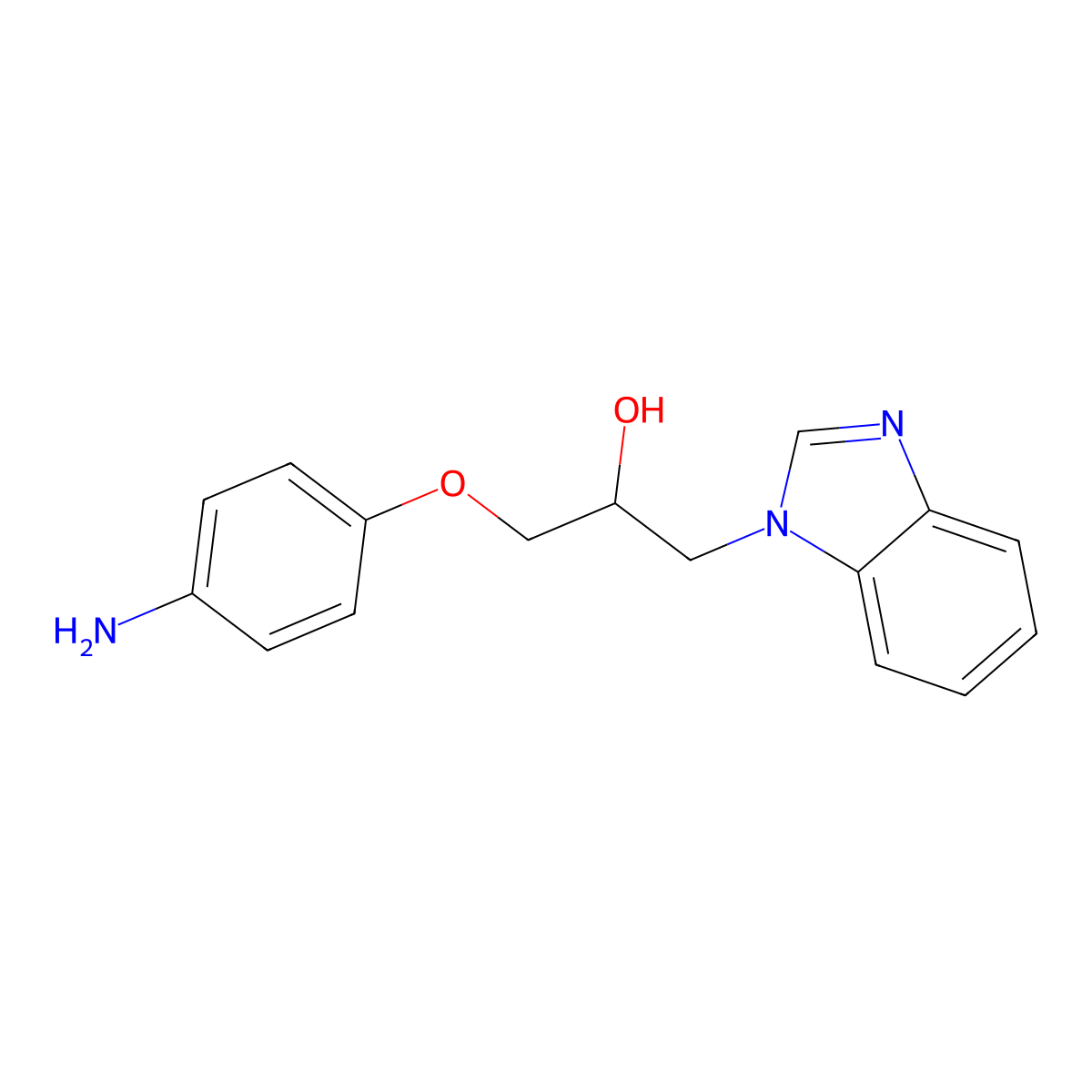 1-(4-Amino-phenoxy)-3-benzoimidazol-1-yl-propan-2-ol molecular structure, CAS 856437-72-4