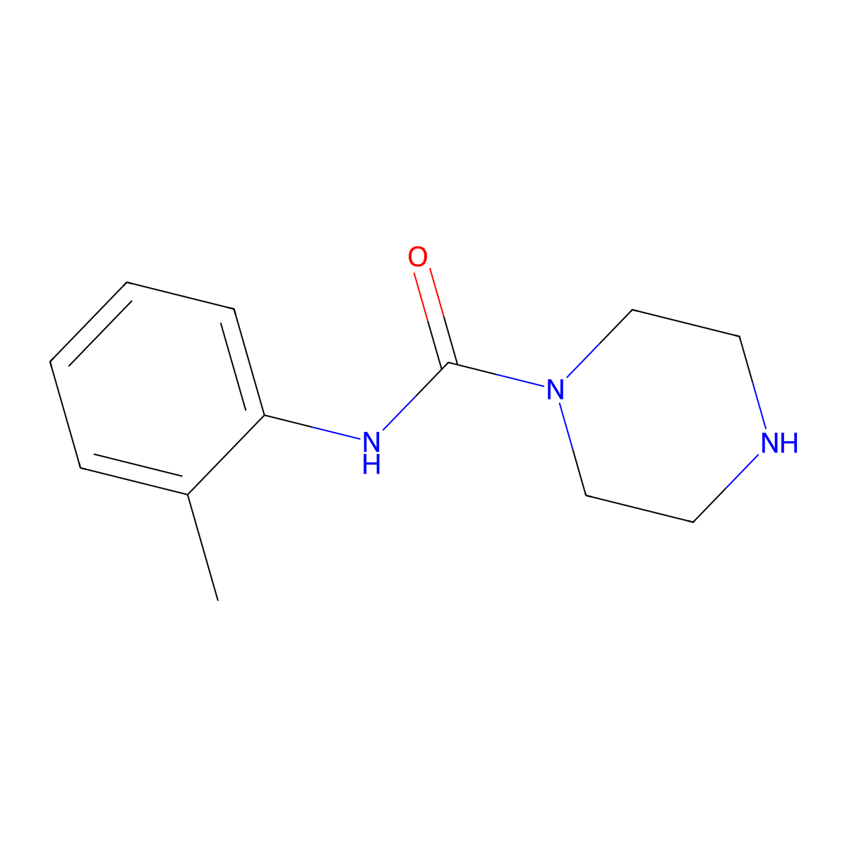 Piperazine-1-carboxylic acid o-tolylamide molecular structure, CAS 856437-75-7