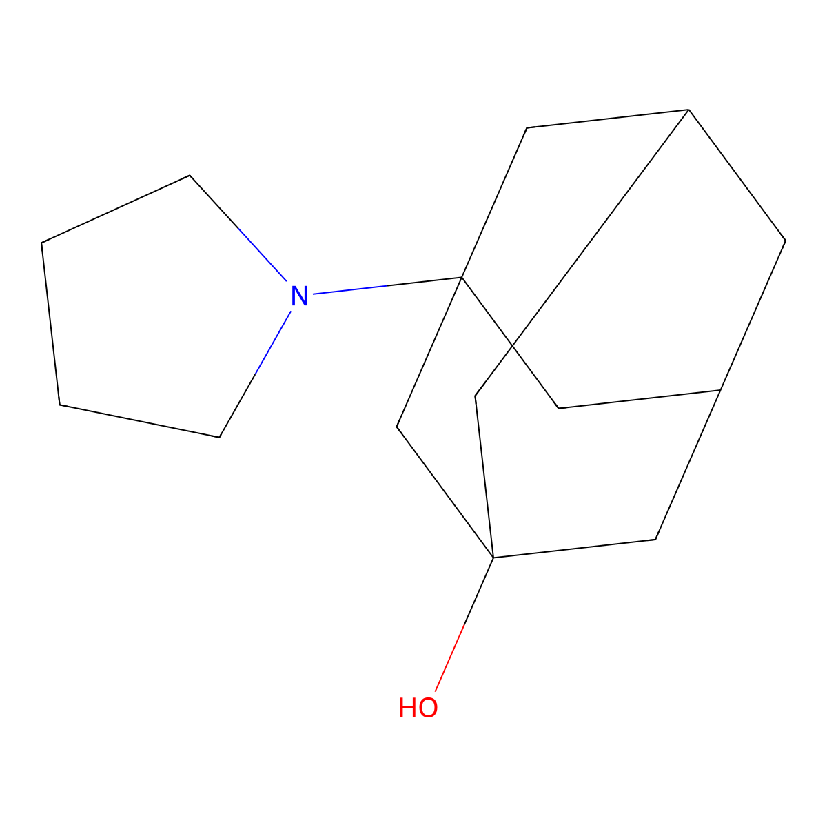 3-(Pyrrolidin-1-YL)adamantan-1-OL molecular structure, CAS 856437-84-8