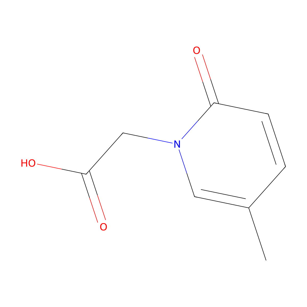 2-(5-Methyl-2-oxo-1,2-dihydropyridin-1-yl)acetic acid molecular structure, CAS 856437-85-9