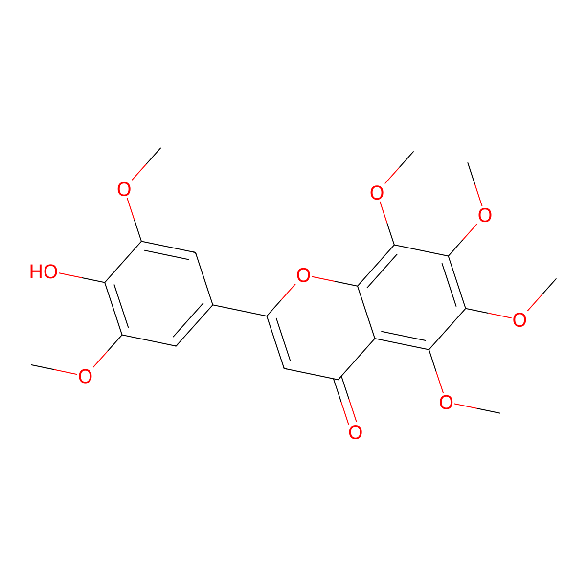 4'-Hydroxy-5,6,7,8,3',5'-hexamethoxyflavone molecular structure, CAS 85644-03-7