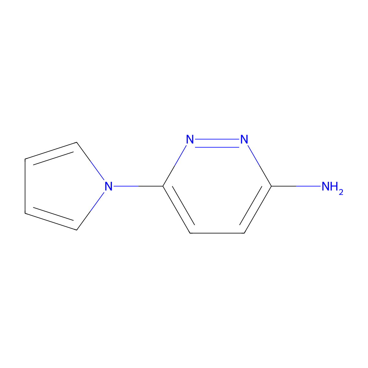 6-(1H-Pyrrol-1-yl)pyridazin-3-amine molecular structure, CAS 85645-18-7