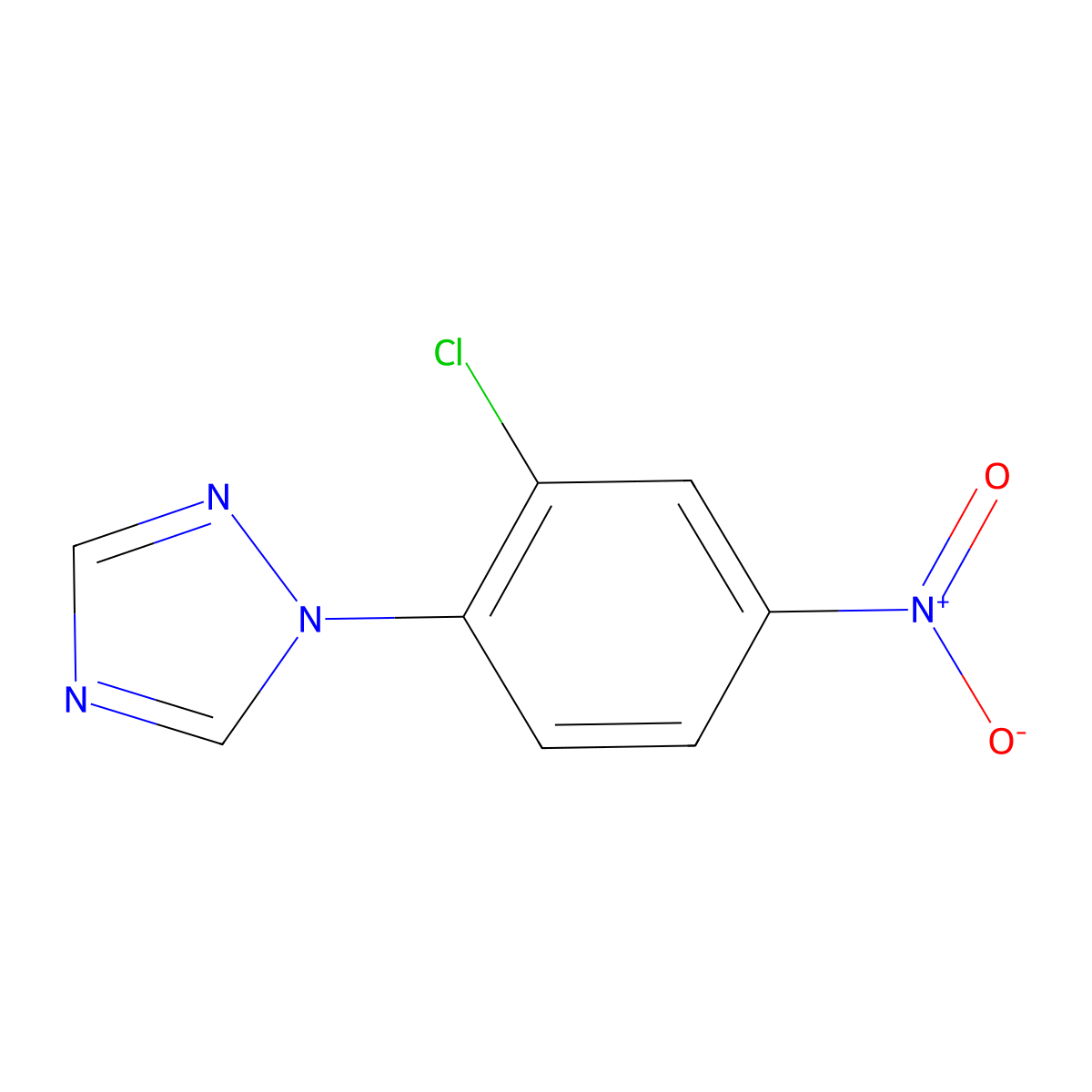 1-(2-Chloro-4-nitrophenyl)-1H-1,2,4-triazole molecular structure, CAS 856452-73-8