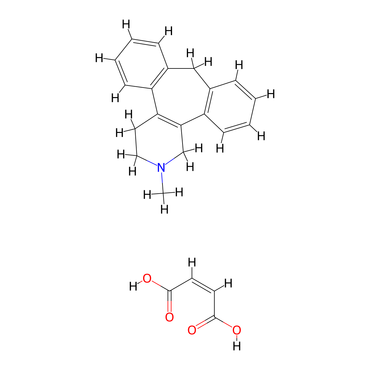 Setiptiline Maleate molecular structure, CAS 85650-57-3