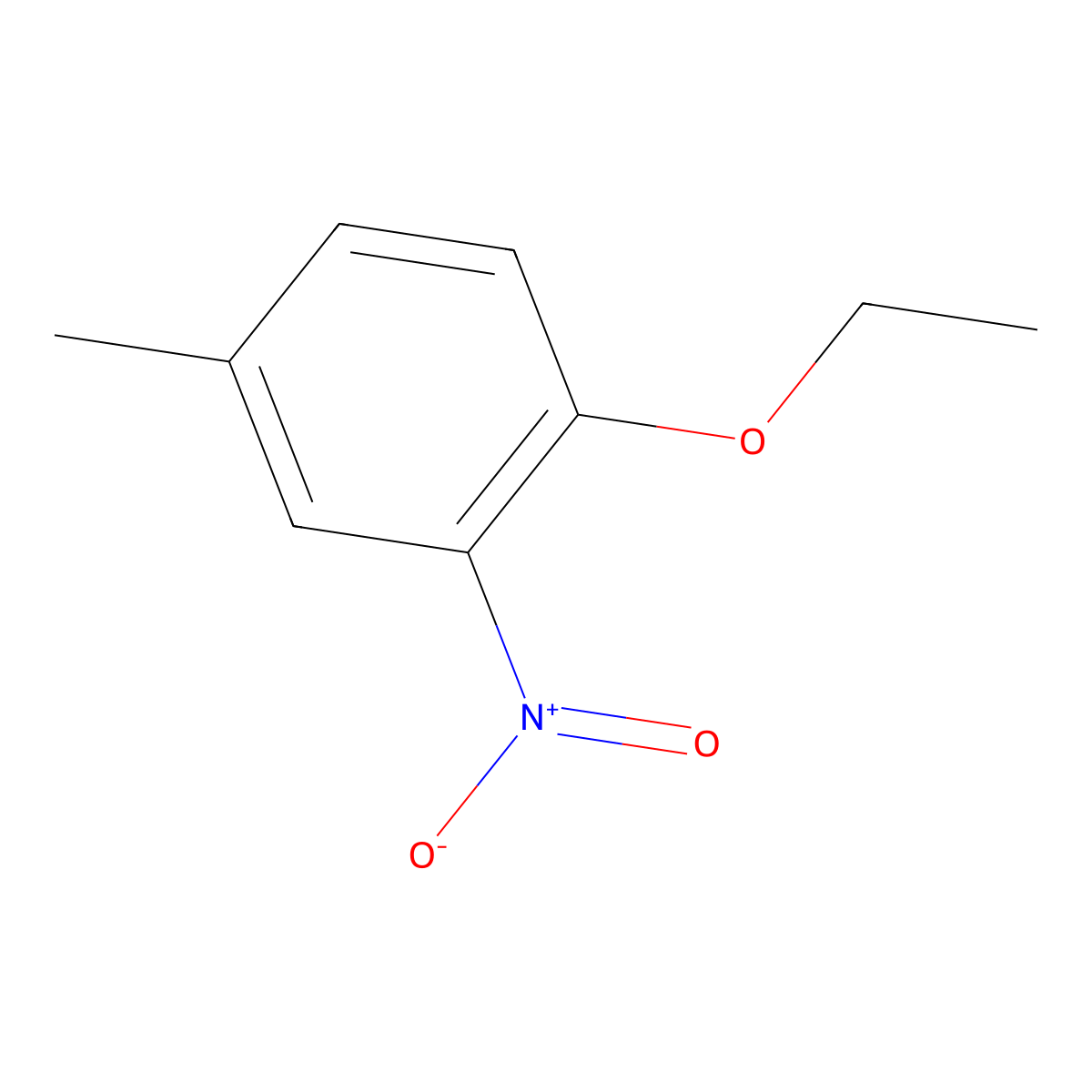 1-Ethoxy-4-methyl-2-nitrobenzene molecular structure, CAS 85653-54-9