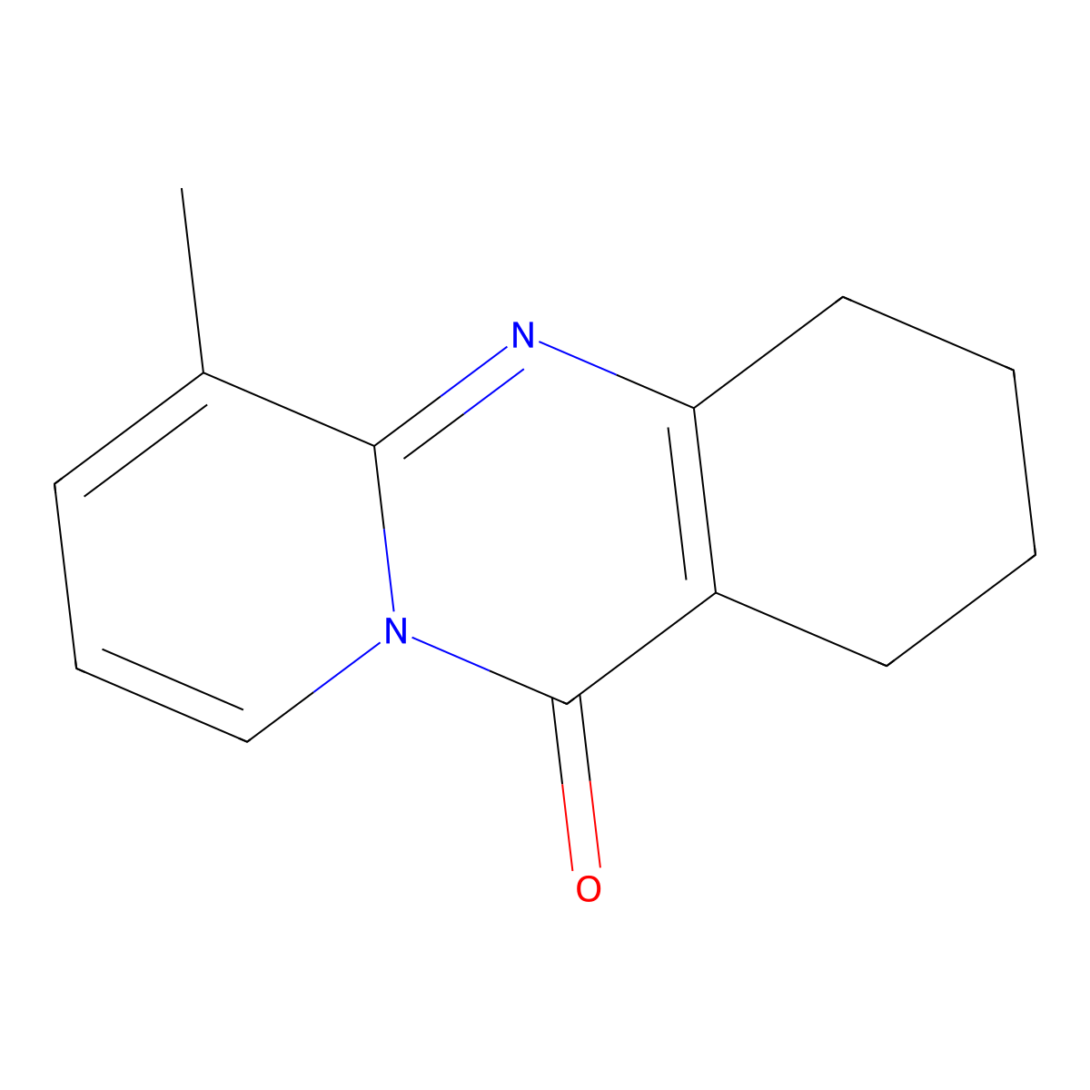 11H-Pyrido[2,1-b]quinazolin-11-one, 1,2,3,4-tetrahydro-6-methyl- molecular structure, CAS 85653-83-4