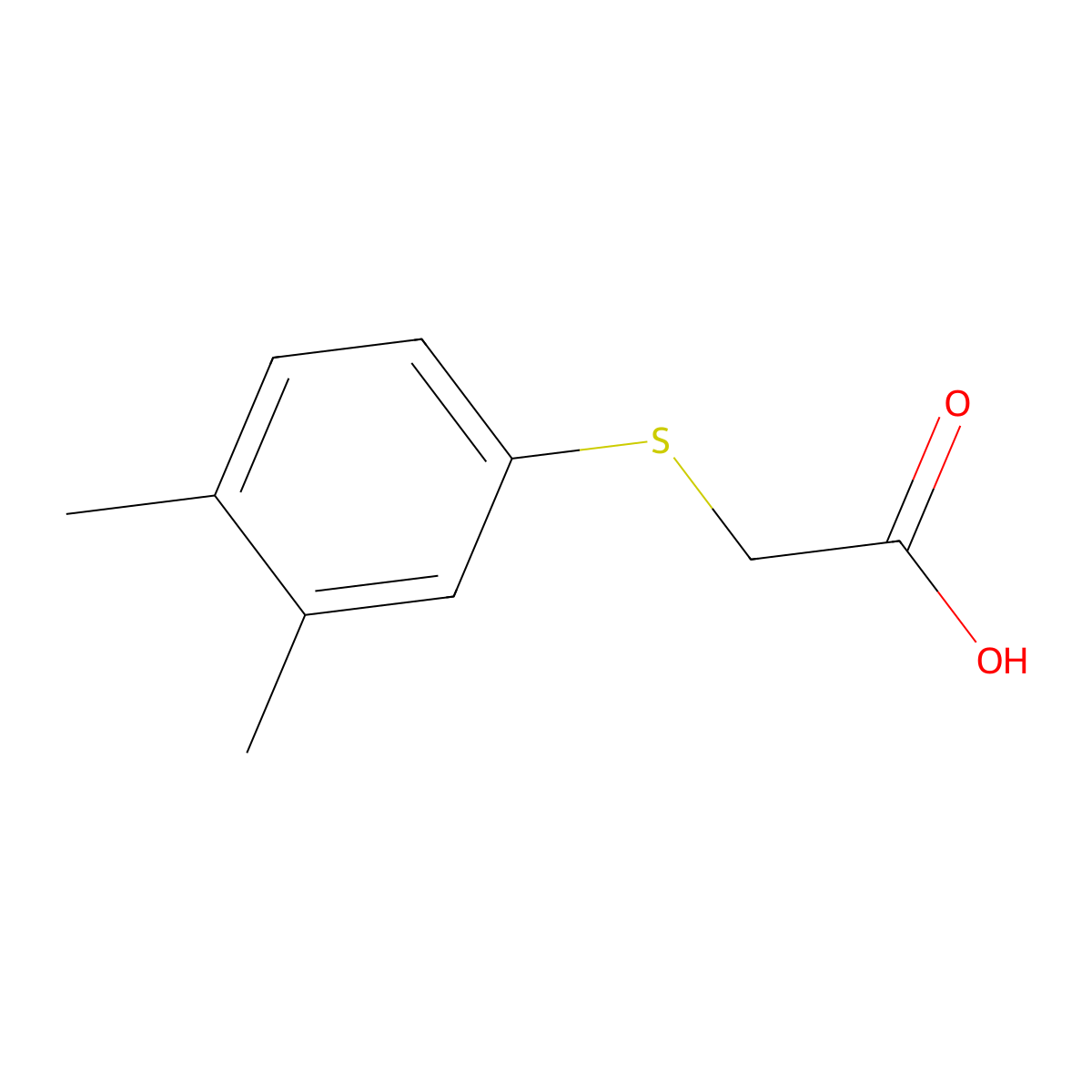 2-[(3,4-Dimethylphenyl)sulfanyl]acetic acid molecular structure, CAS 85654-11-1