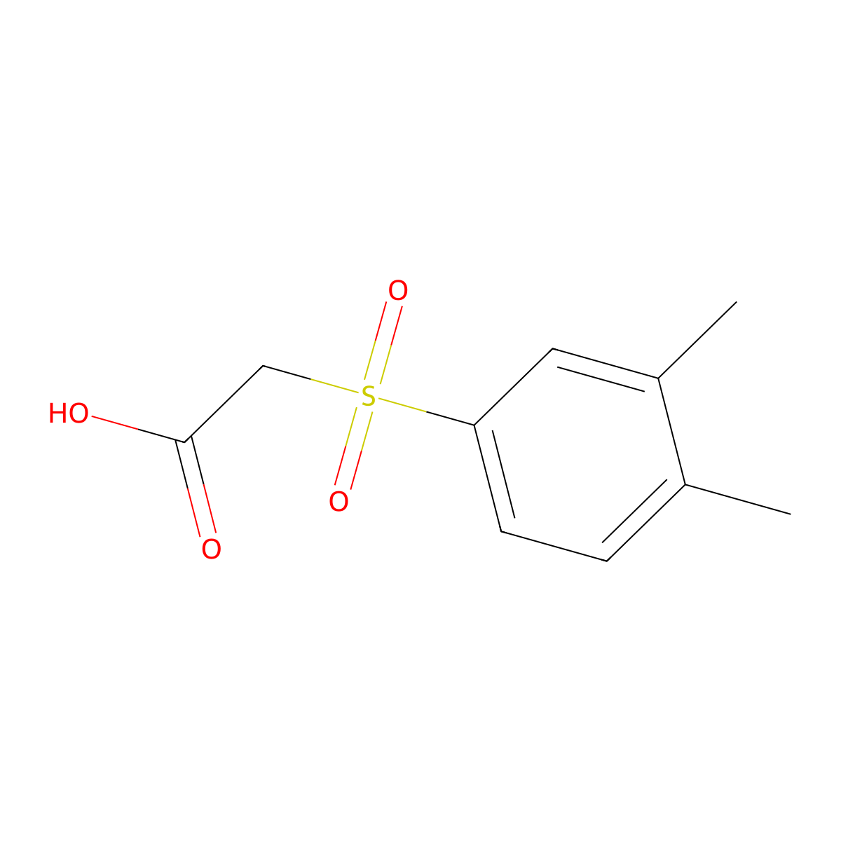 2-(3,4-Dimethylbenzenesulfonyl)acetic acid molecular structure, CAS 85654-12-2