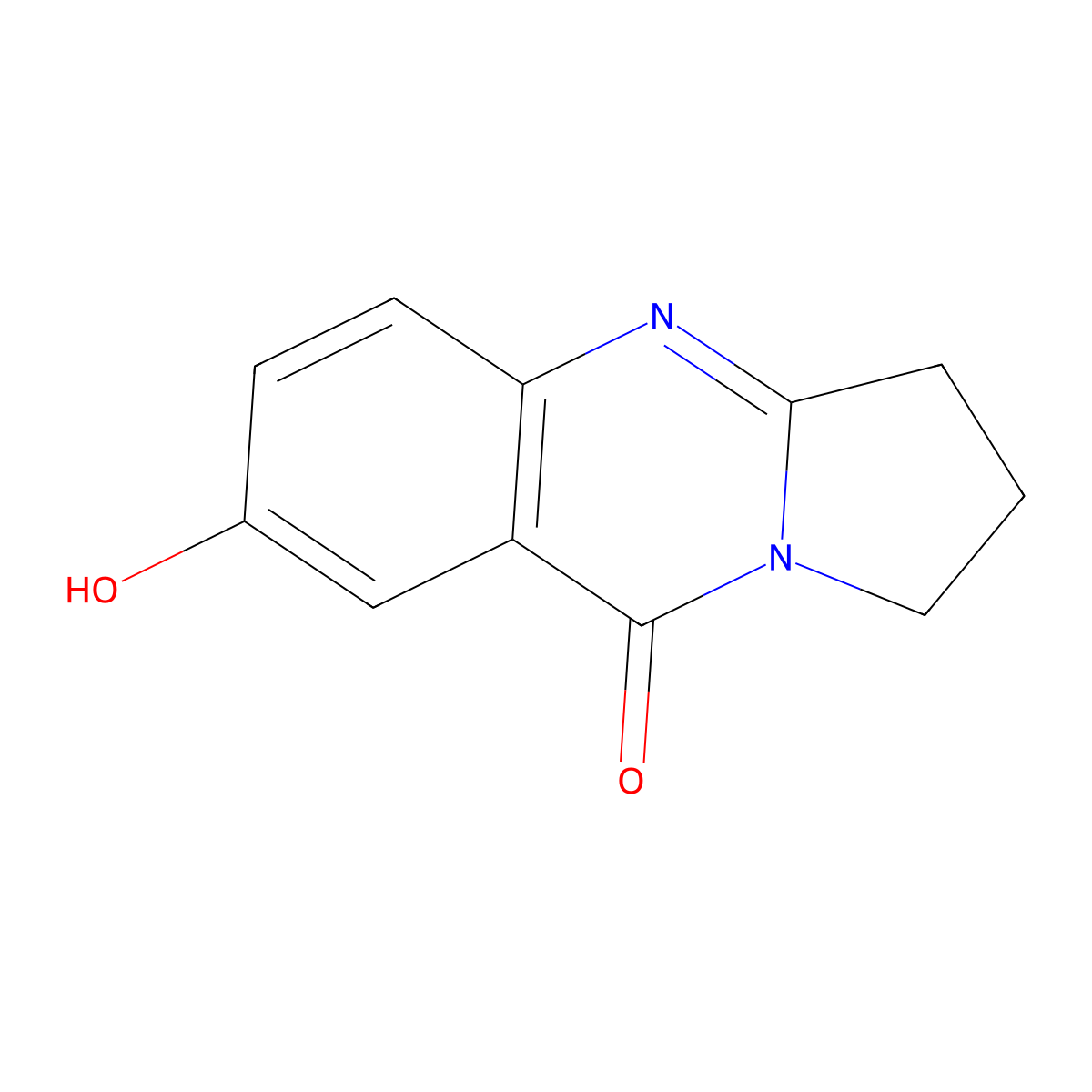 7-hydroxy-2,3-dihydropyrrolo[2,1-b]quinazolin-9(1H)-one molecular structure, CAS 85654-22-4
