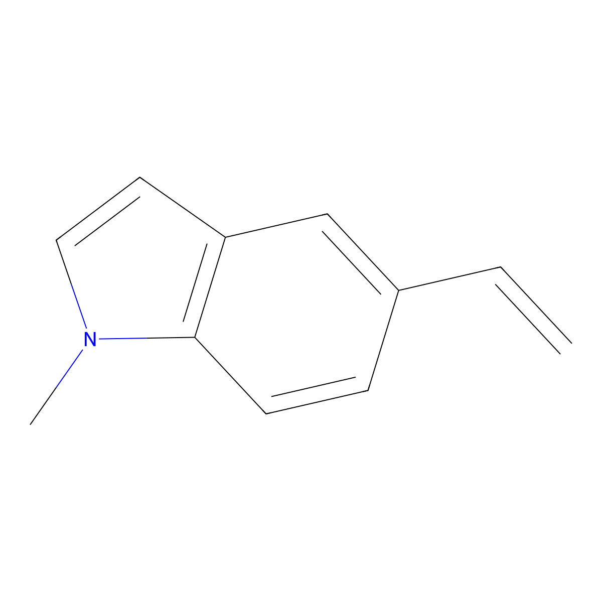 1H-Indole, 5-ethenyl-1-methyl- molecular structure, CAS 85654-51-9