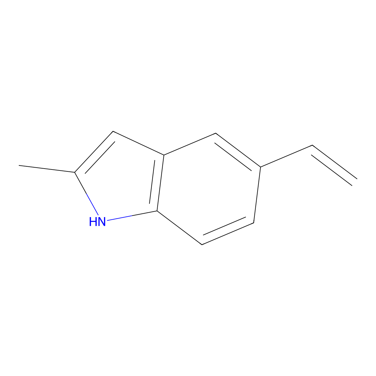 5-ethenyl-2-methyl-1H-indole molecular structure, CAS 85654-52-0