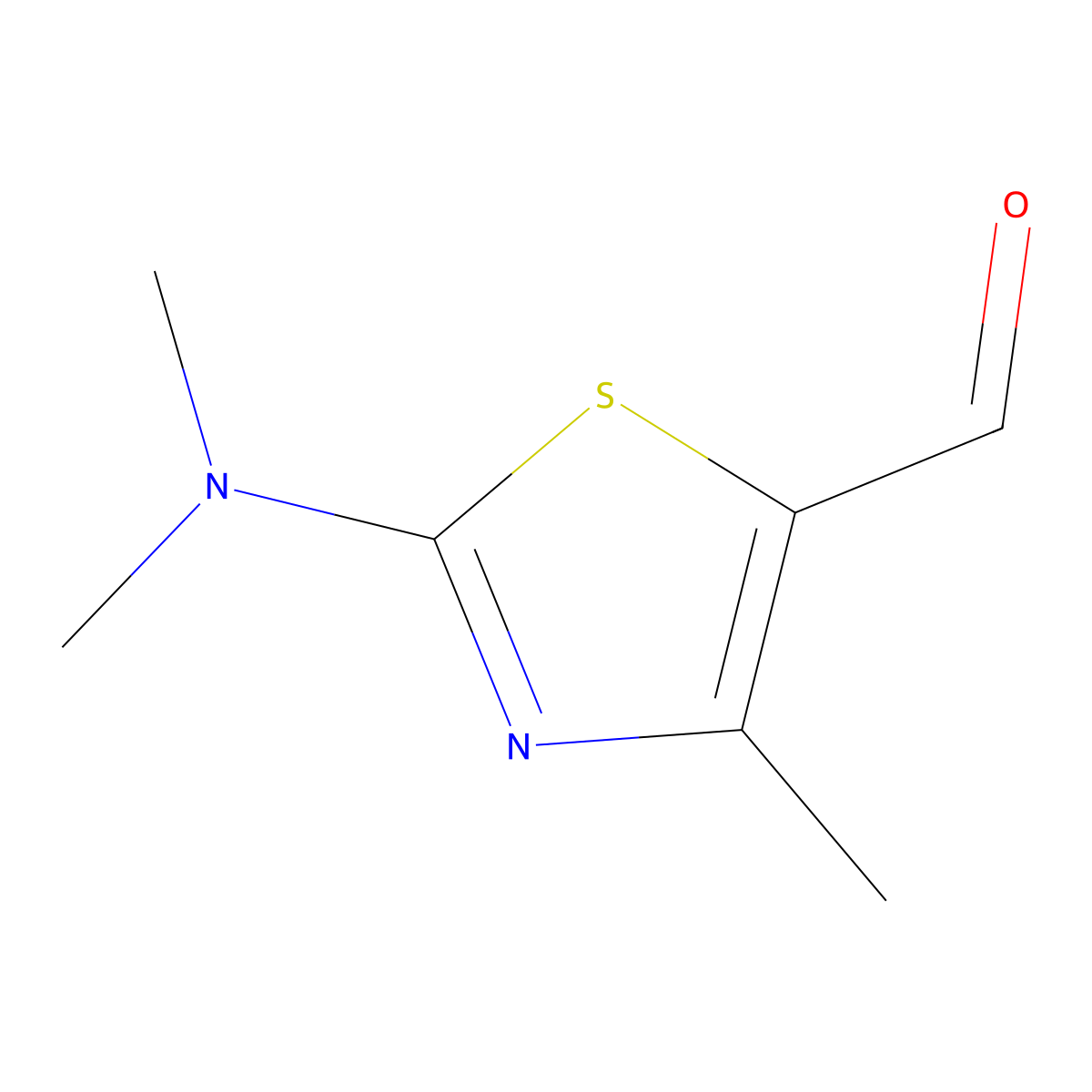 2-(Dimethylamino)-4-methyl-1,3-thiazole-5-carbaldehyde molecular structure, CAS 85656-49-1