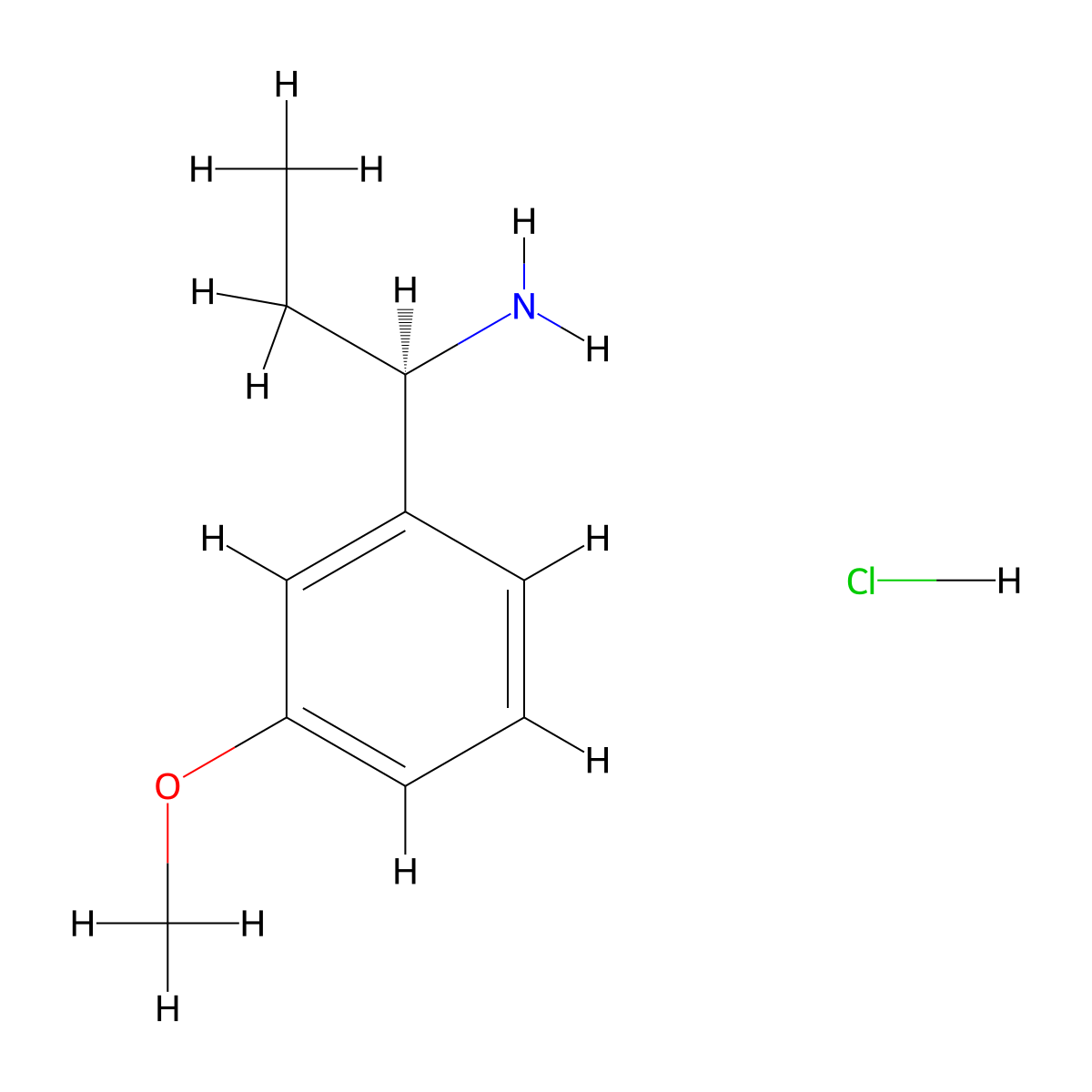 (R)-1-(3-Methoxyphenyl)propan-1-amine hydrochloride molecular structure, CAS 856562-95-3