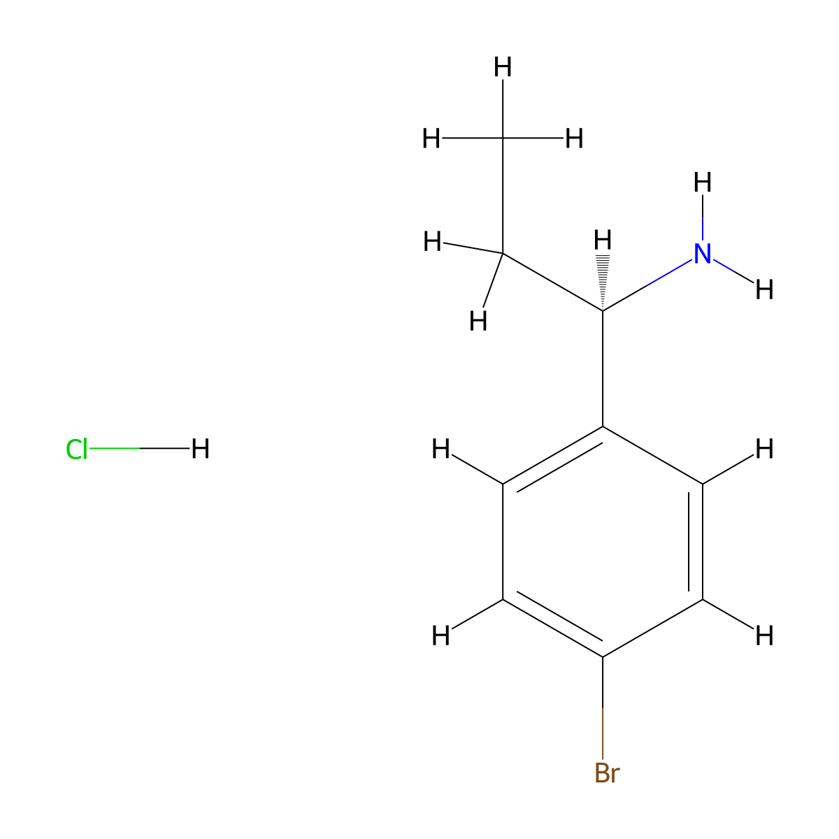 (R)-1-(4-Bromophenyl)propan-1-amine hydrochloride molecular structure, CAS 856562-96-4