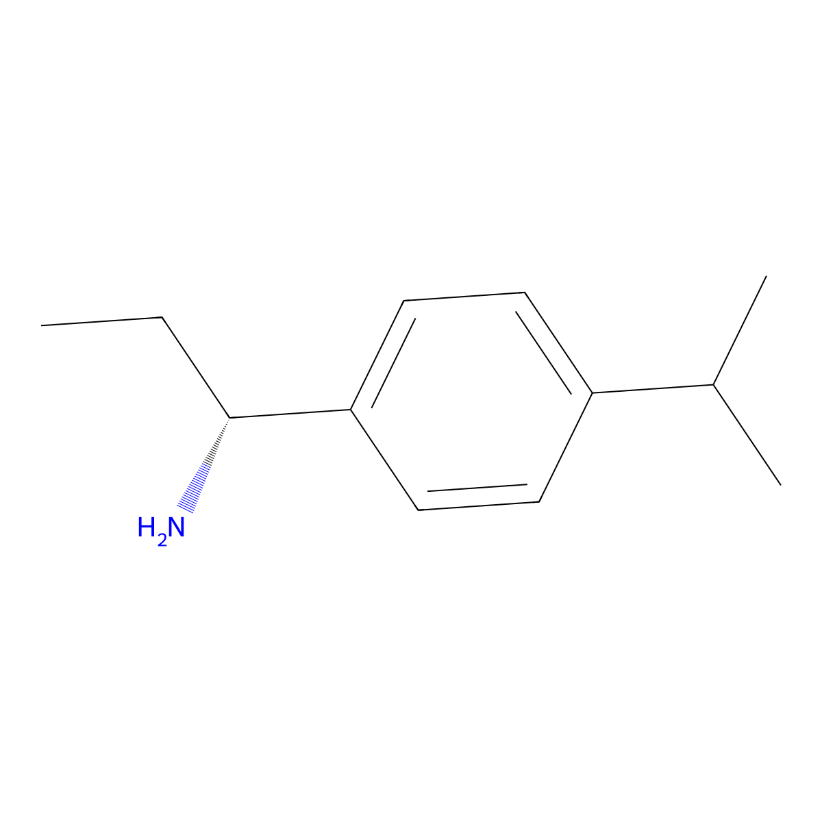(R)-1-(4-Isopropylphenyl)propan-1-amine molecular structure, CAS 856563-01-4