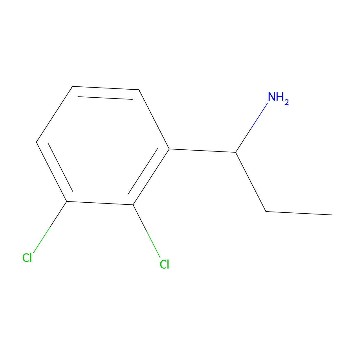 1-(2,3-Dichlorophenyl)propan-1-amine molecular structure, CAS 856563-68-3