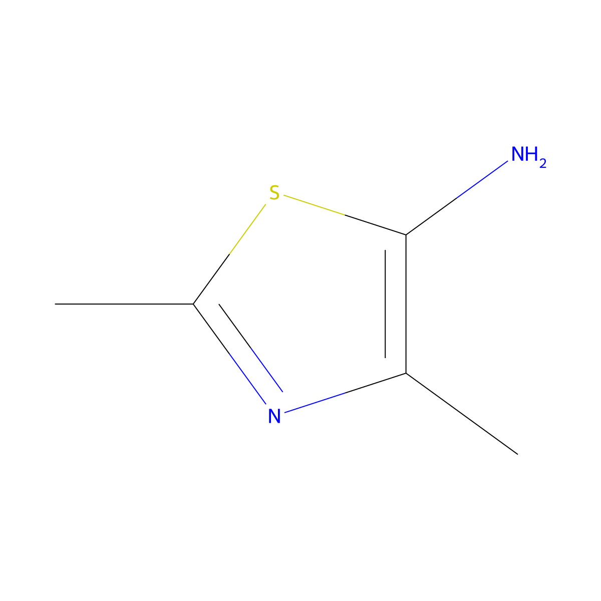 Dimethyl-1,3-thiazol-5-amine molecular structure, CAS 856568-04-2