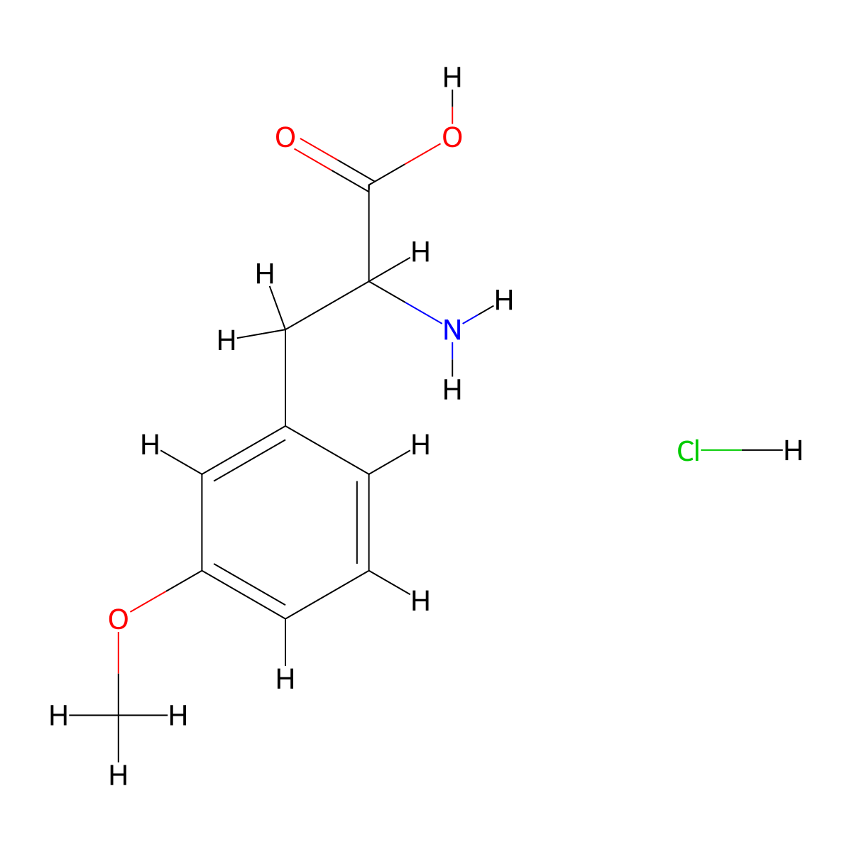 2-amino-3-(3-methoxyphenyl)propanoic Acid Hydrochloride molecular structure, CAS 856570-90-6