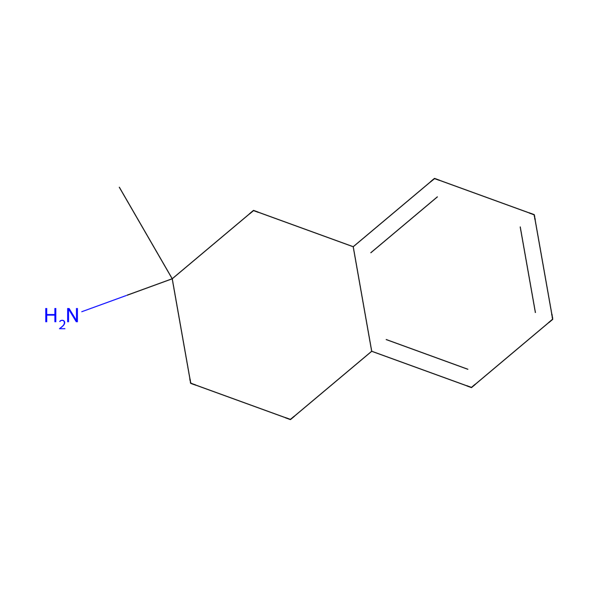 2-Methyl-1,2,3,4-tetrahydronaphthalen-2-amine molecular structure, CAS 856578-30-8