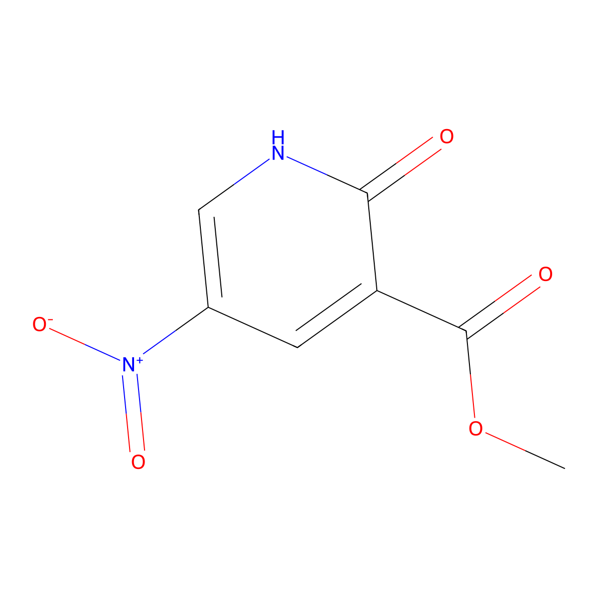 Methyl 2-hydroxy-5-nitronicotinate molecular structure, CAS 856579-28-7