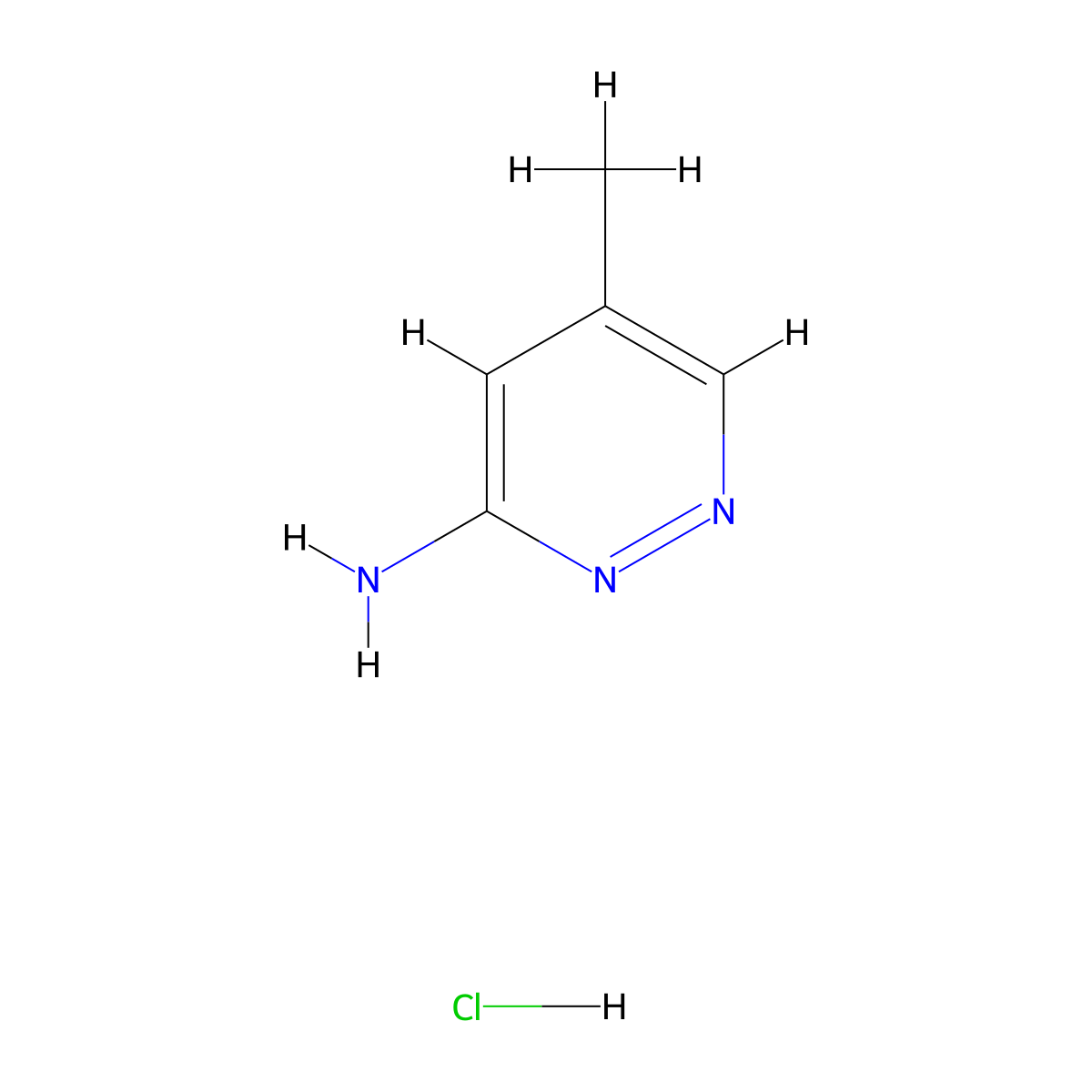 5-Methylpyridazin-3-amine hydrochloride molecular structure, CAS 856588-02-8