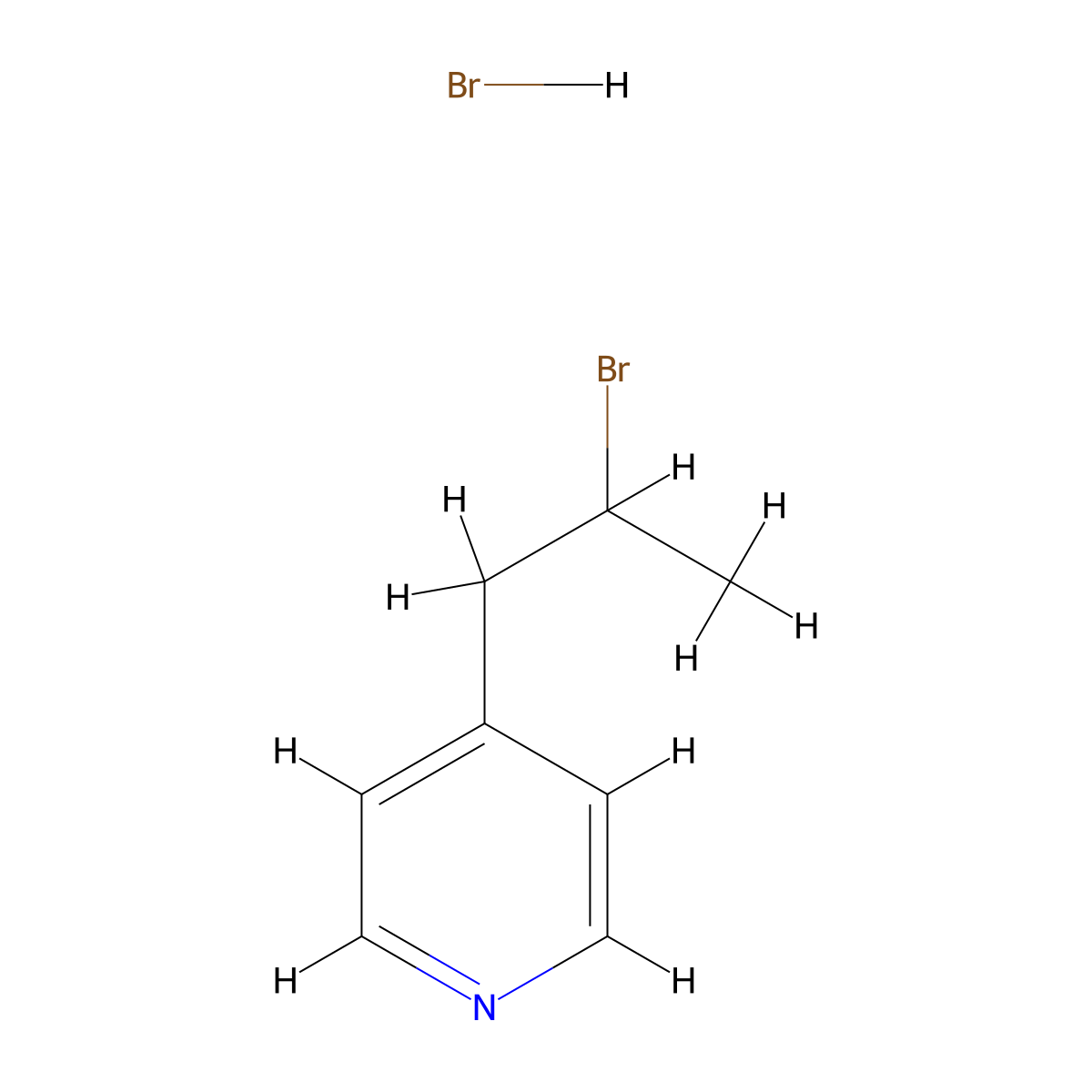 4-(2-Bromopropyl)pyridine hydrobromide molecular structure, CAS 856590-38-0