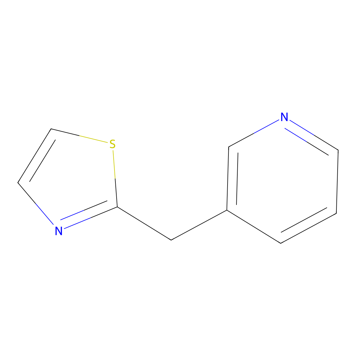 3-[(1,3-Thiazol-2-yl)methyl]pyridine molecular structure, CAS 856592-34-2