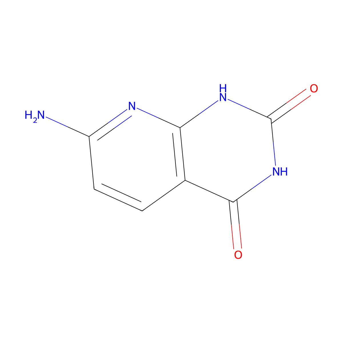 7-amino-1H,2H,3H,4H-pyrido[2,3-d]pyrimidine-2,4-dione molecular structure, CAS 856595-19-2