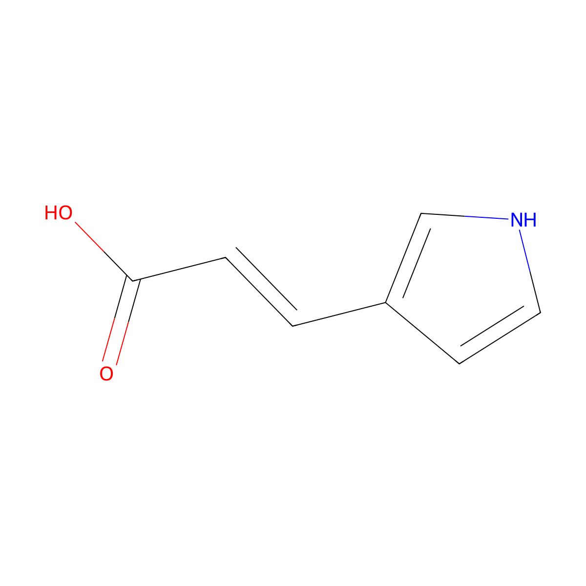 2-Propenoic acid, 3-(1H-pyrrol-3-yl)- molecular structure, CAS 856597-79-0