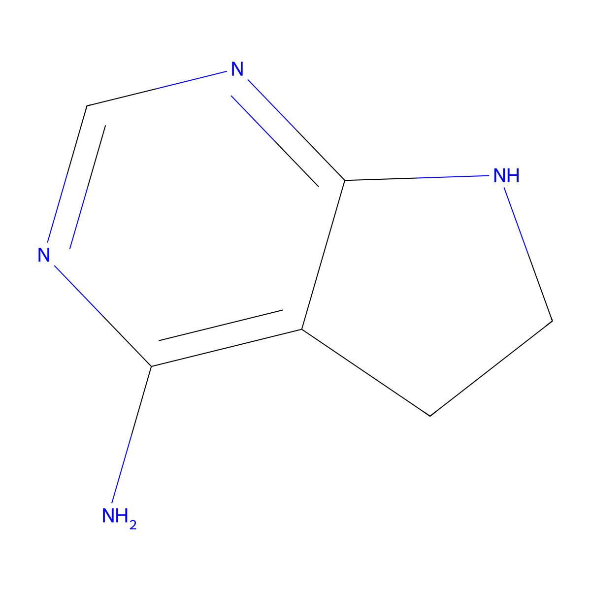 6,7-Dihydro-5H-pyrrolo[2,3-d]pyrimidin-4-amine molecular structure, CAS 856600-01-6