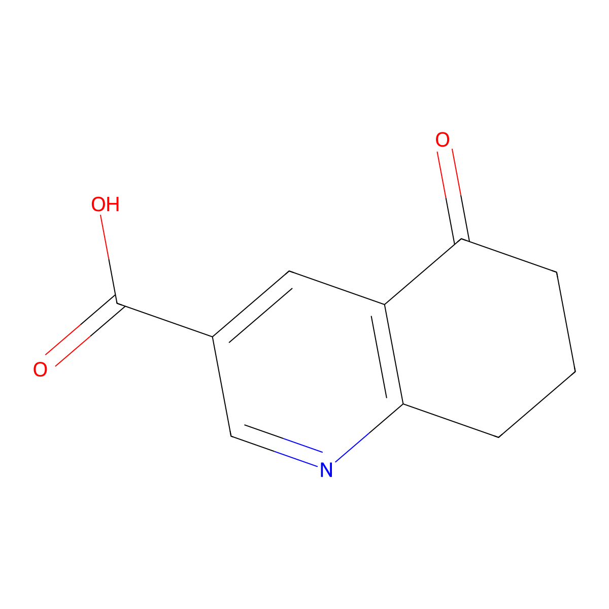 5-Oxo-5,6,7,8-tetrahydroquinoline-3-carboxylic acid molecular structure, CAS 856602-30-7