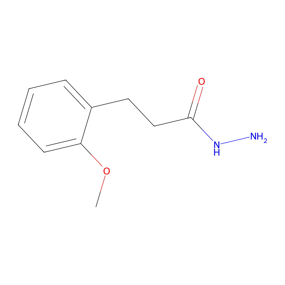 3-(2-Methoxyphenyl)propanehydrazide molecular structure, CAS 856603-57-1