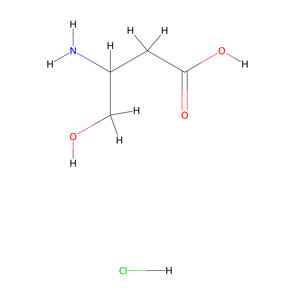 3-Amino-4-hydroxybutyric acid hydrochloride molecular structure, CAS 856619-87-9