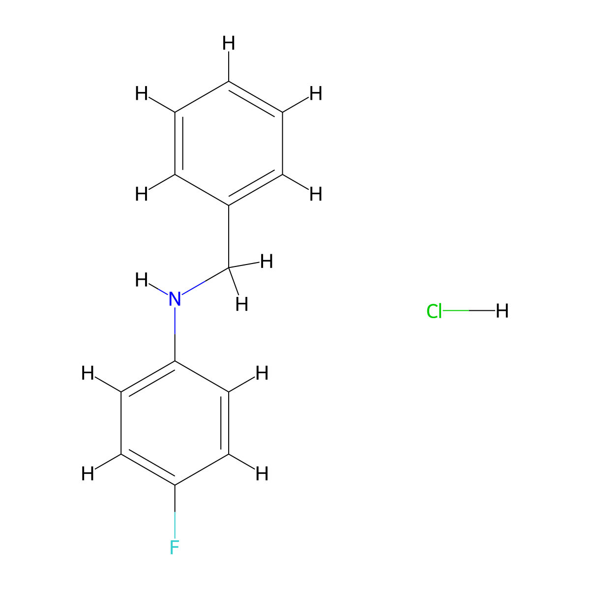 N-Benzyl-4-fluoroaniline Hydrochloride molecular structure, CAS 856627-88-8