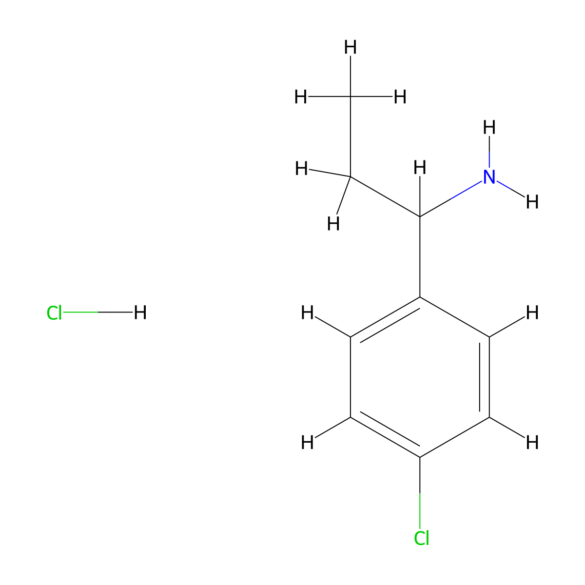 1-(4-Chlorophenyl)propan-1-amine hydrochloride molecular structure, CAS 856629-61-3