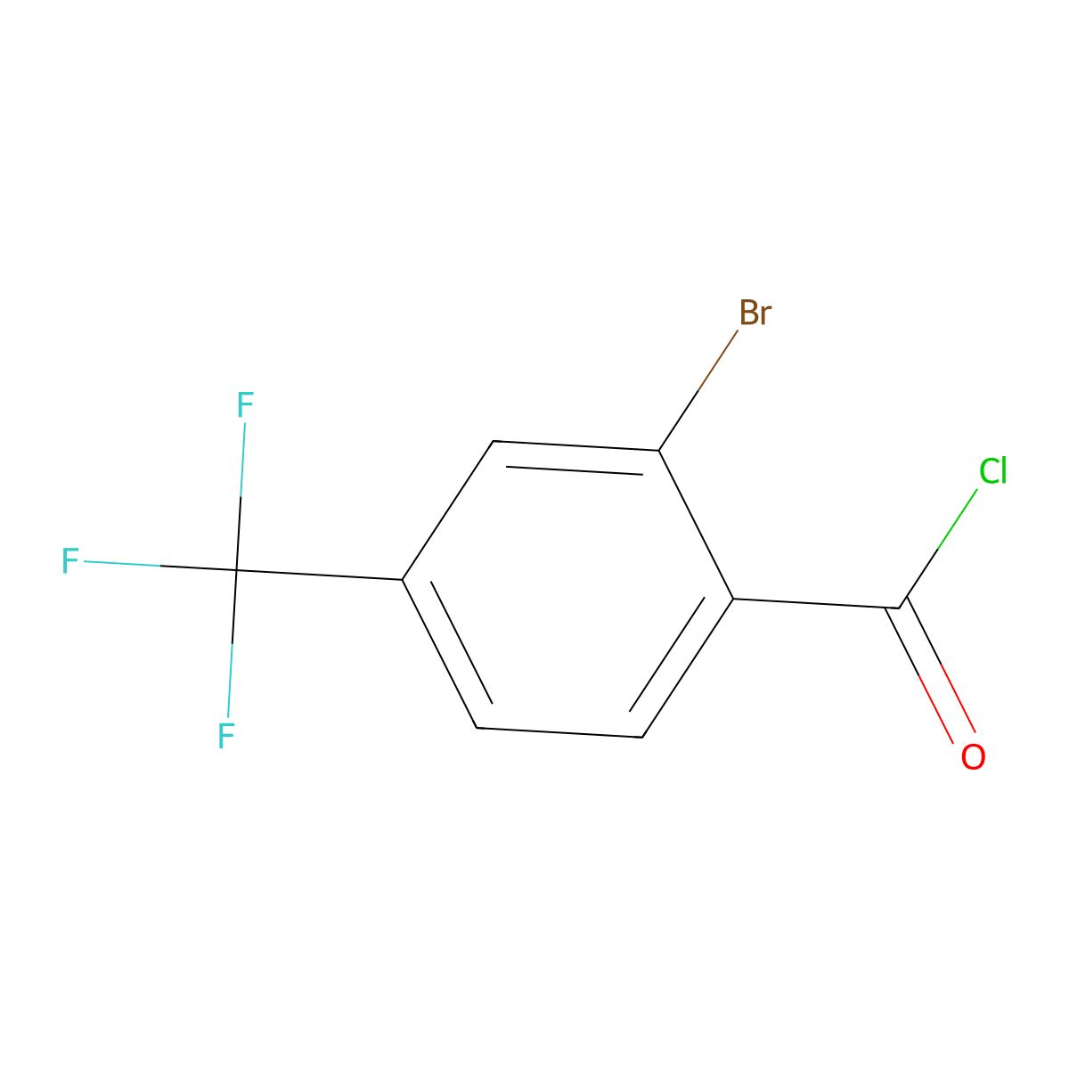 2-Bromo-4-(trifluoromethyl)benzoyl chloride molecular structure, CAS 85663-09-8