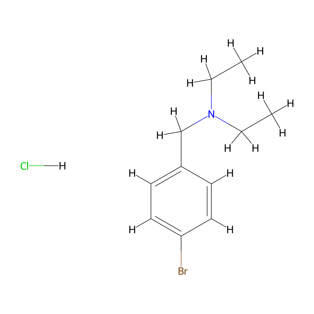 [(4-Bromophenyl)methyl]diethylamine hydrochloride molecular structure, CAS 856630-13-2