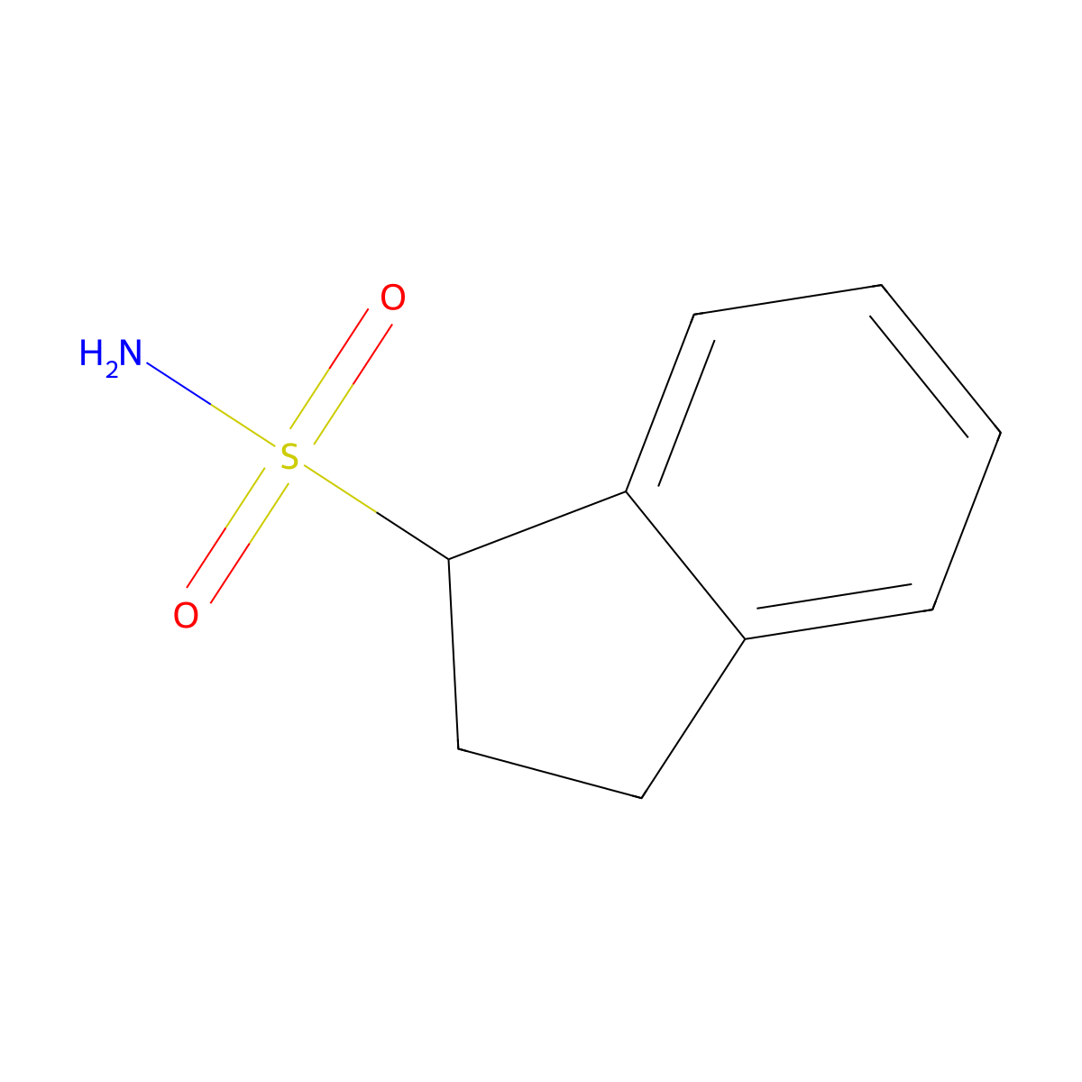 2,3-dihydro-1H-indene-1-sulfonamide molecular structure, CAS 856642-17-6