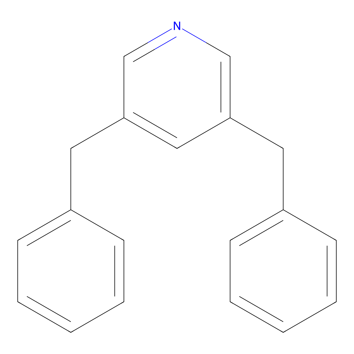 3,5-Bis(benzyl)pyridine molecular structure, CAS 85665-54-9