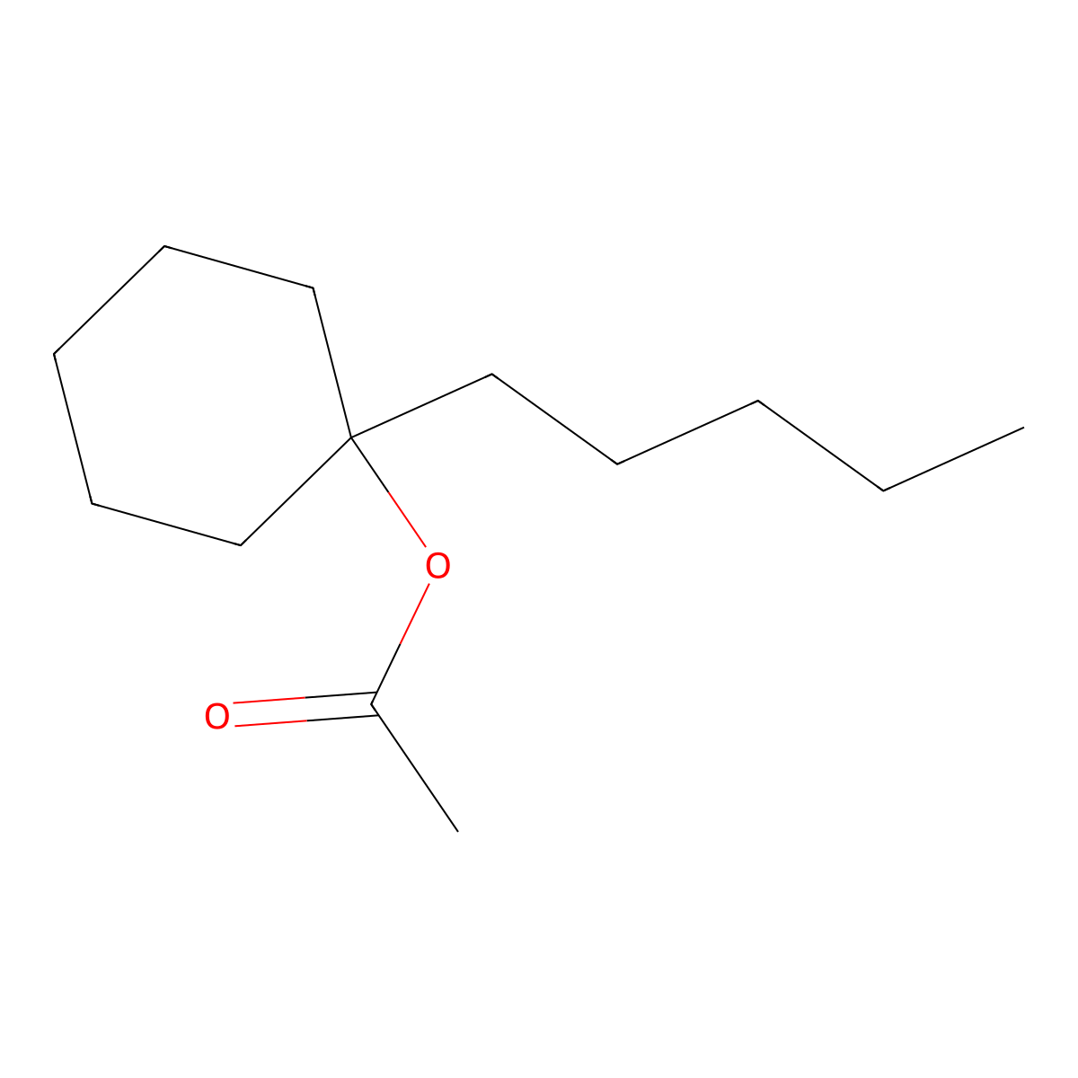 Cyclohexanol, pentyl-, acetate molecular structure, CAS 85665-91-4