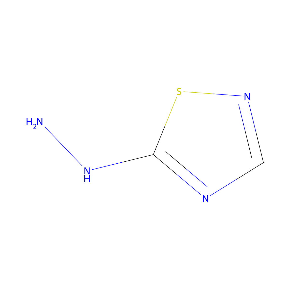 5-Hydrazinyl-1,2,4-thiadiazole molecular structure, CAS 856653-33-3